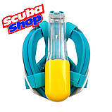 Повна маска Scuba Free Breath для снорклінга (колір бірюза), фото 5