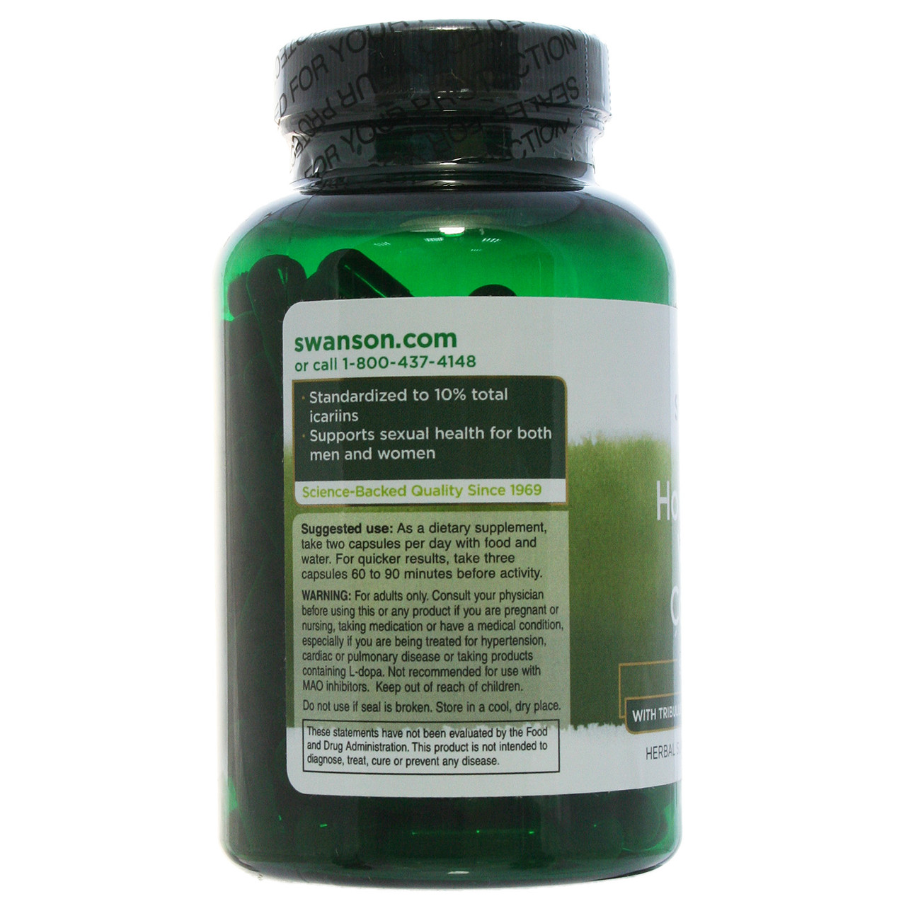 Эпимедиум Горянка для мужчин, Horny Goat Weed Complex with Tribulus and Maca, Swanson, 120 капсул - фото 5 - id-p320713558