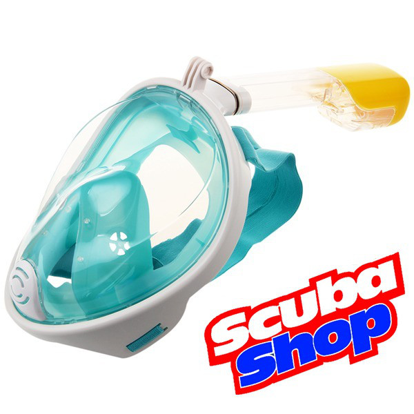 Повна маска Scuba Free Breath для снорклінга (колір бірюза) Повна маска Scuba Free Breath для снорклінга (колір бірюза)