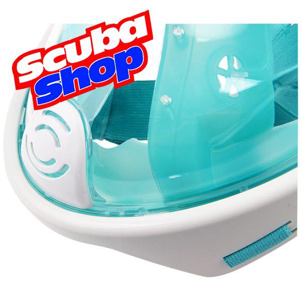 Повна маска Scuba Free Breath для снорклінга (колір бірюза) Повна маска Scuba Free Breath для снорклінга (колір бірюза)