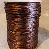 Атласный шнур- сутаж круглый 2 мм / коричневый 31