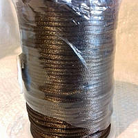 Атласный шнур- сутаж круглый 2 мм 100 ярдов ( 91 м )/ темно-коричневый 33