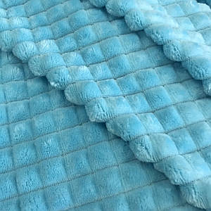 Плюшева тканина MINKY ПІРАМІДА блакитний (пліт. 350 г/м. кв)