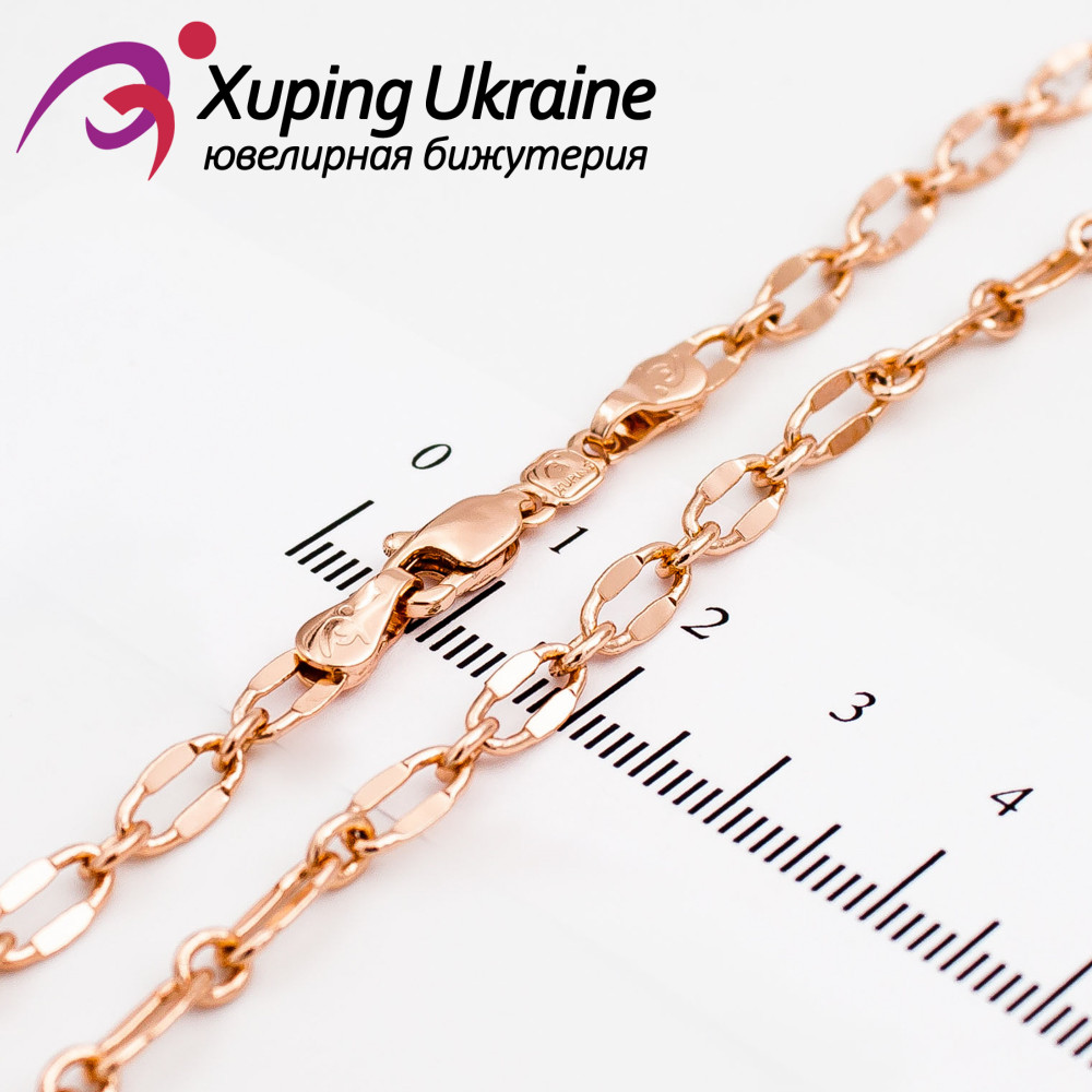 Ланцюжок позолота "з овальних ланок" 0,4/50 см (Медичне золото)