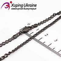 Ланцюжок чорний родіум "плетіння лав" 0,3/50 см