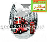 Пластикове сидіння з кришкою для унітазу "Рибки", фото 5