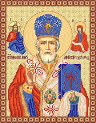 РИП-3-018  Схема для вишивки бісером Св. Миколай Мірлікійський, Чудотворець. 
