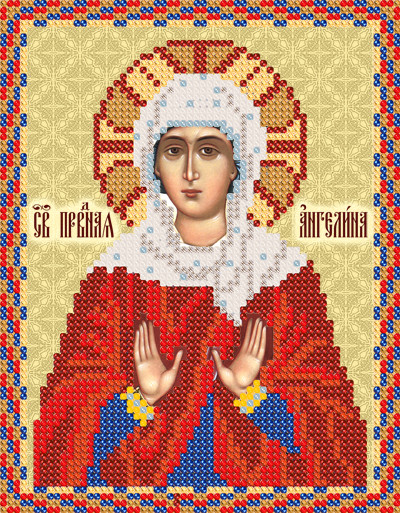 РИП-5144 Схема для вишивки бісером Св. Прав. Ангеліна (Аліна), фото 1