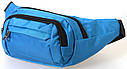 Чоловіча текстильна сумка на пояс Q003-7SkyBlue блакитна, фото 2