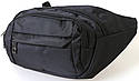 Чоловіча текстильна сумка на пояс Q003-17Black чорна, фото 4