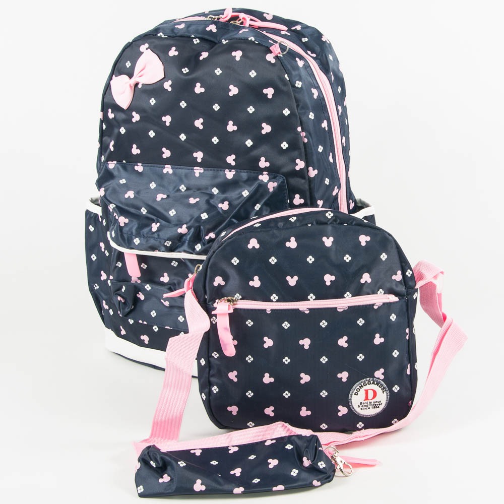 Шкільний/прогулянковий рюкзак для дівчаток 3 в 1 - синій - 6-8325-2