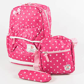 Шкільний/прогулянковий рюкзак для дівчаток 3 в 1 - рожевий - 6-8325-2