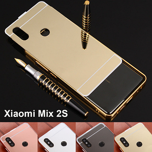 Металевий дзеркальний чохол бампер Mirror для Xiaomi Mix 2S (4 кольори)