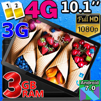 Потужний планшет - телефон з 3GB RAM - MT104 - 4G IPS 10" 3/32, фото 2