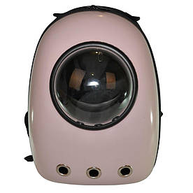 Рюкзак-переноска з ілюмінатором U-Pet для котів і невеликих собак рожевий