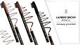 Карандаш для бровей LAMBRE BROW PENCIL №03 Чёрно-коричневый, фото 2