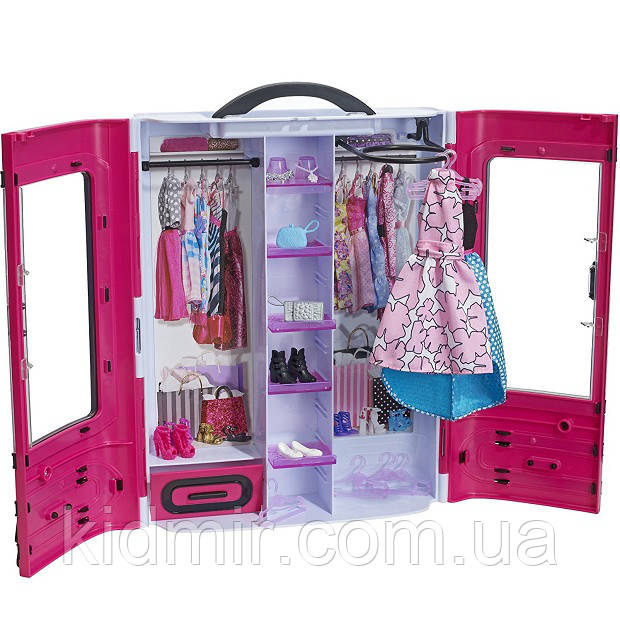 Шафа валіза Барбі Рожевий Barbie Fashionistas Closet DMT57