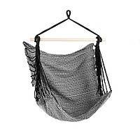 Гамак-крісло Spokey ETNO 100 см, бавовна, дерево, підлога-гойдалки