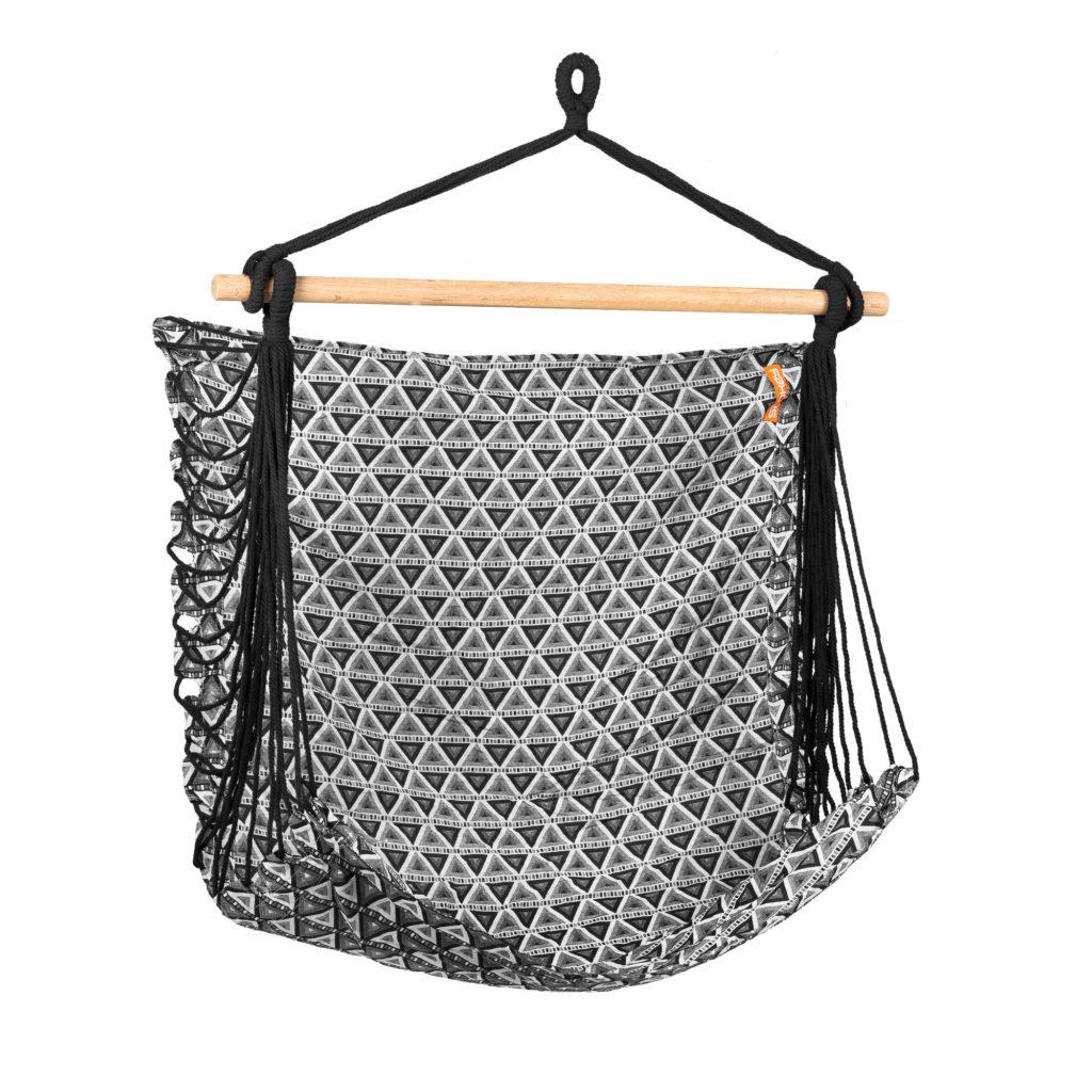 Гамак-крісло Spokey ETNO 100 см, бавовна, дерево, підлога-гойдалки, фото 1