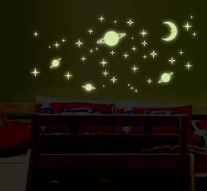 Наклейки на стіну, що світяться в темряві САТУРНИ