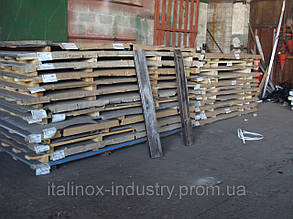 Нержавіючий лист дзеркало+ПЕ 08X17 1,0 х 1250 х 2500