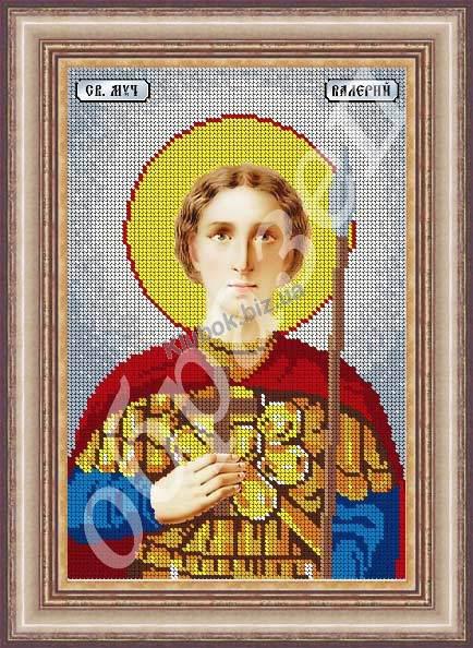 Схема для вишивки бісером іменної ікони - Святий Валерій фам-58