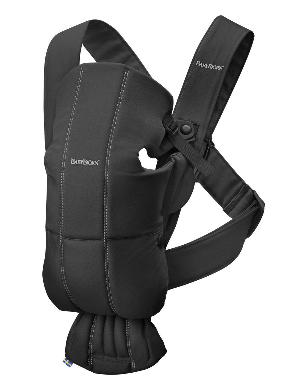 BabyBjorn - Рюкзак-кенгуру Baby Carrier Mini Cotton, Black (чорний)