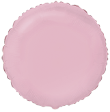Фольгована куля круг пастель рожевий 18" (Flexmetal)