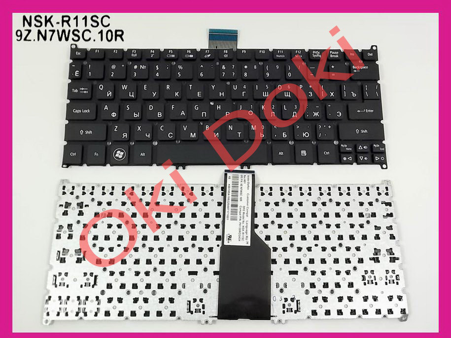 Клавіатура Acer V5-121 V5-123 V5-131 V5-171 S3-391 S3-951 S5-391 725 756 B113-E B113-M NSK-R15SQ 0R Acer Aspir