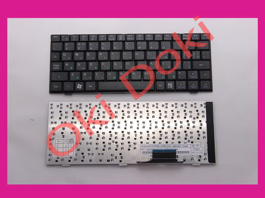 Клавіатура Asus Eee PC 700 701 900 901 902 4G 2G surf rus black type 2