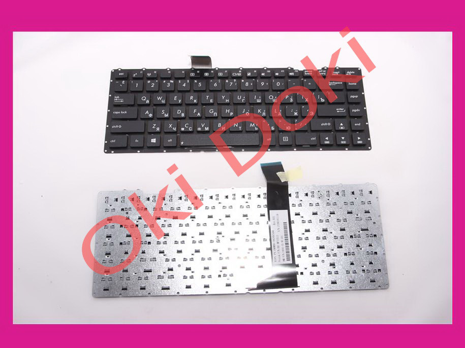 Клавіатура Asus X401 X450 black російські літери сірого кольору type 1