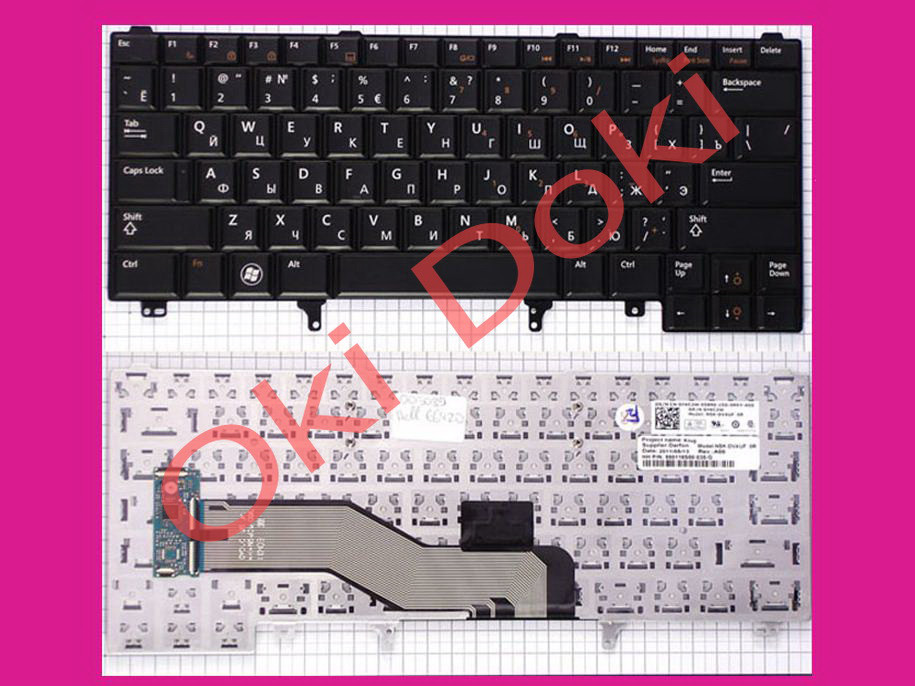Клавіатура Dell Latitude E6320 E6420 E5420 E6430 e6230 чорна type 1, фото 1