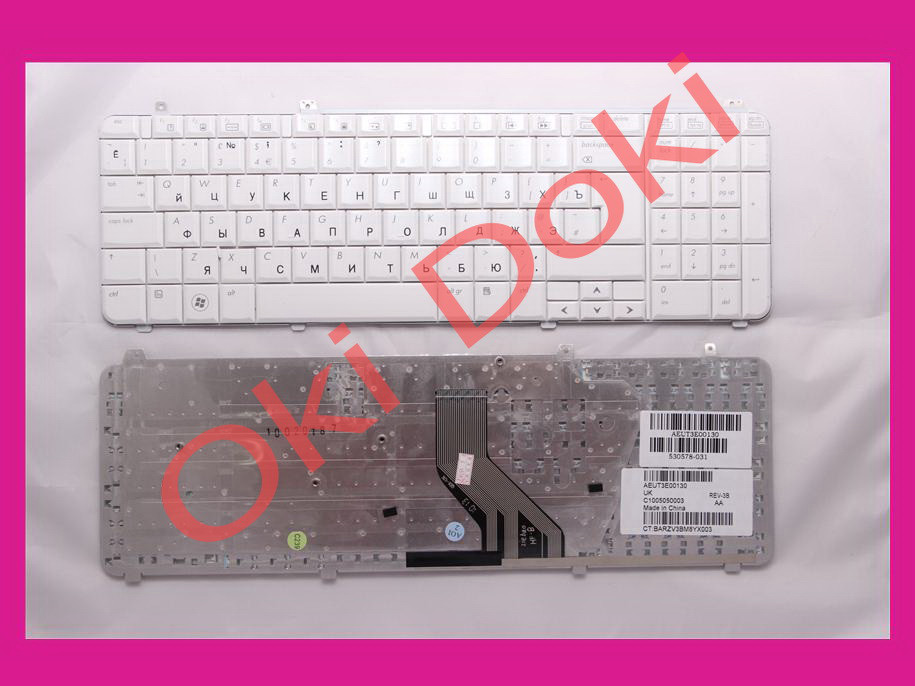 Клавіатура HP Pavilion dv6-1000 dv6-2000 біла вертикальний Enter type 2