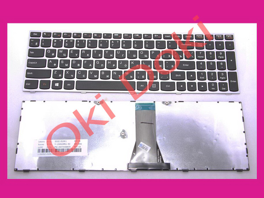 Клавіатура Lenovo G50-30 G50-45 G50-70 G50-80 Z50-70 Z50-75 Z70-80 Flex 2-15 B50-30 500-15ISK rus silver