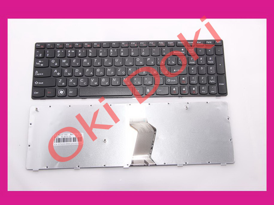 Клавіатура Lenovo IdeaPad B570 B575 B580 B590 V570 V575 V580 Z570 Z575 rus black type 1