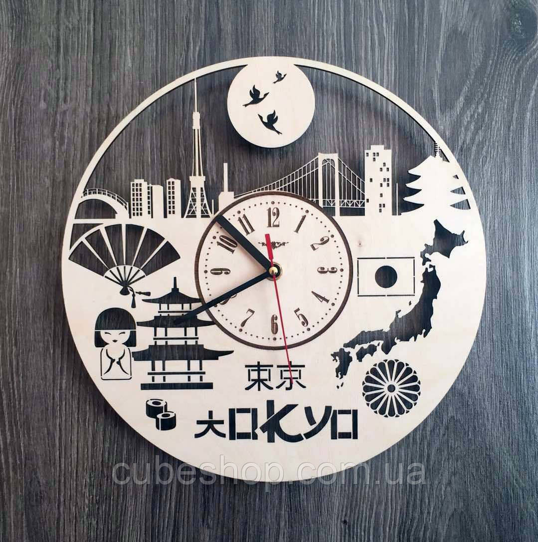 Дерев'яний настінний годинник "Токіо"