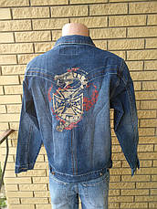 Куртка унісекс джинсова стрейчева VIGOOCC, фото 3