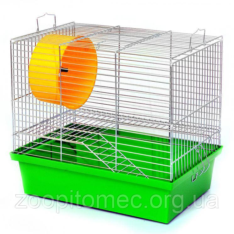Клітка для хом'як яка ХОМ'ЯК ЯК 2 , ХОМ'ЯК 2 цинк, 33*23*29см, фото 1