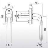 Ручка віконна grenteQ FG10 F1 срібло, арт. 3488232, фото 2
