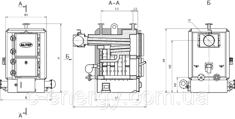 Котел Альтеп BIO UNI 300 кВт (биомасса, щепа) - фото 4 - id-p728366207