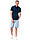 Синя чоловіча сорочка LC Waikiki/ЛС Вайкікі з коротким рукавом, з кишенею на грудях, фото 2