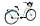 Велосипед жіночий місто Goetze BLUEBERRY 28 3b кошика! біло-блакитний, фото 4