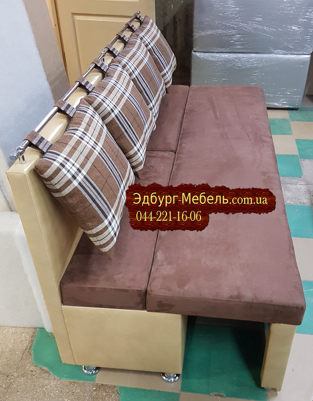 Диван для вузької кімнати з шухлядою + спальним місцем 1800х500х870мм