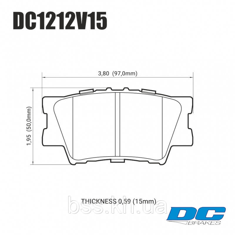 Колодки гальмівні задні DC1212V15 DC brakes Street STR.S, TOYOTA CAMRY 2007 -> / RAV 4 2005 ->
