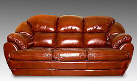 Шкіряний диван тримісний "Аляска" зі спальним місцем