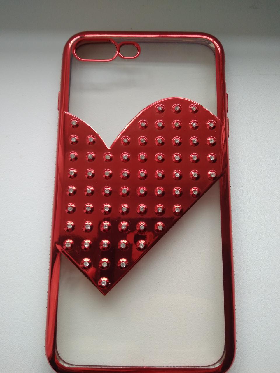 Чохол Heart для Iphone 7 Plus / 8 Plus Силіконовий Червоний