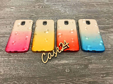 Переливний TPU чохол Sonic із сердечками для Samsung Galaxy J5 2017 J530 (4 кольори)