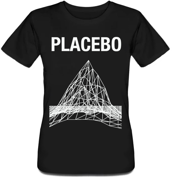 Женская футболка Placebo - Mountain Graph (чёрная) - фото 1 - id-p727388925