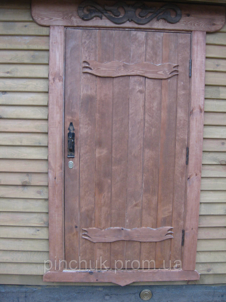 Дерев'яні двері під старовину "Вишенька". Ціна за полотно.