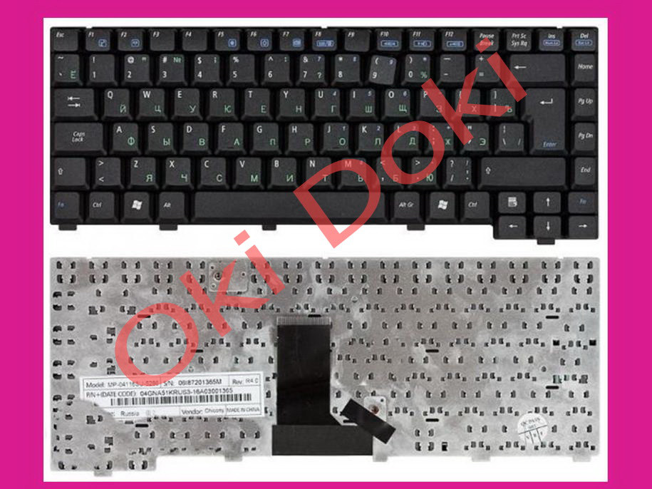 Клавіатура Asus 04GN9V2KUKB1 04GNA51KRUS1-2 04GNA51KRUS3-1 04GNA53KRUS4 04GNLA1KRU00 04-NA51KRUS0